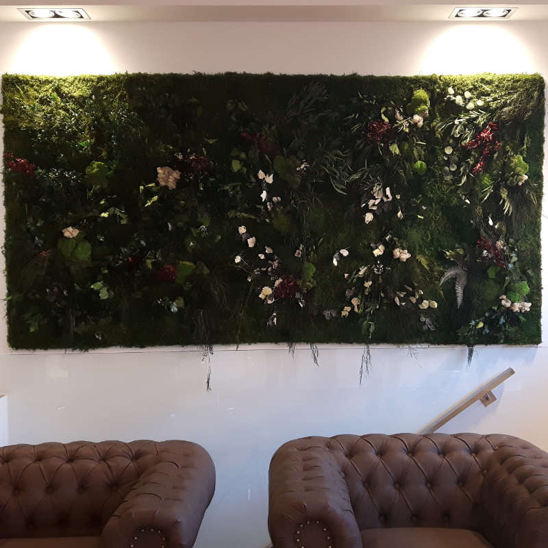 Jardines verticales locales comerciales